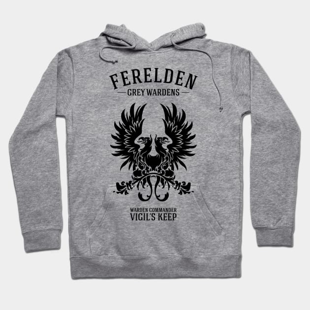 Grey Wardens (dark) Hoodie by firlachiel